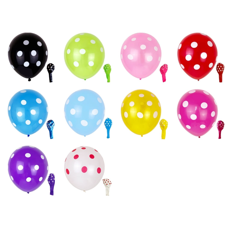 100 PCS FY-10280 12 Inch Dot Party Decorative Balloon Wedding Scene Arrangement Latex Balloon(Red White Dot) - Balloons by PMC TechLife | Online Shopping South Africa | PMC TechLife