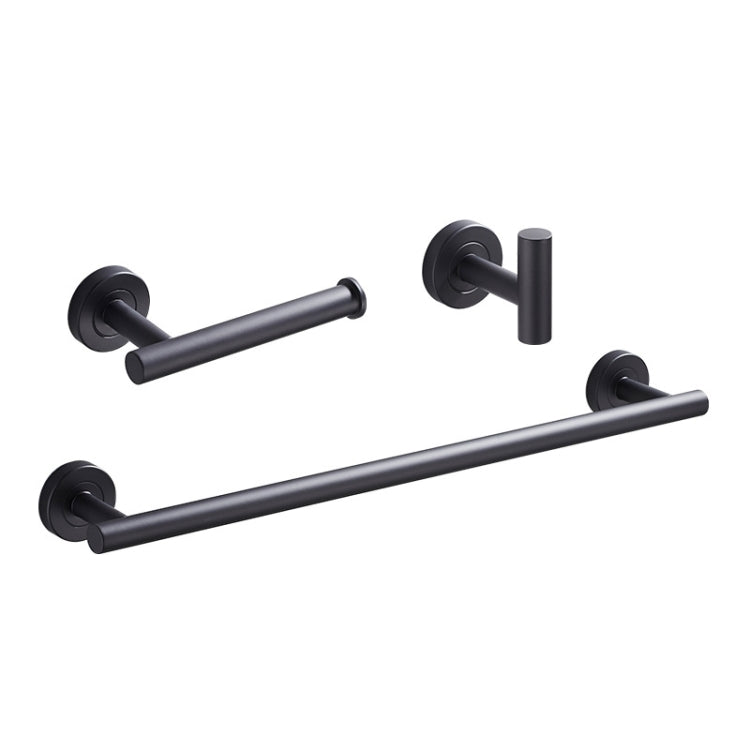 304 Stainless Steel With Grooved Bathroom Pendant Bathroom Shelf,Style: Black Paper Towel HolderA - Shelves by PMC TechLife | Online Shopping South Africa | PMC TechLife