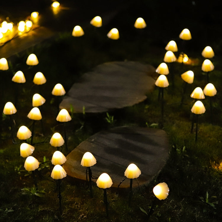 6.5m 30 LEDs Solar Mushroom Lawn Light Outdoor Waterproof Garden Villa Landscape Decorative String Lights(Warm White Light) - free shipping - PMC TechLife - Order now!