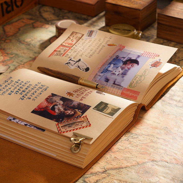 Handmade Sketchbook Cowhide Notebook Retro Notepad Notebook Diary Gift(Carved - Yellow Brown) - Notebooks by PMC TechLife | Online Shopping South Africa | PMC TechLife