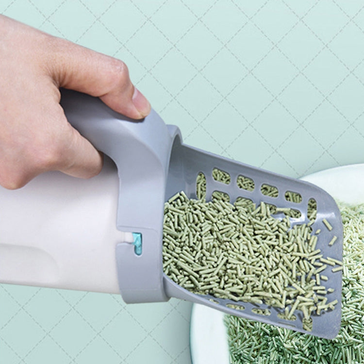 All-In-One Cat Litter Scoop Pet Toilet Picker Removable Portable Plastic Scoop(Gray White) - Pet Tools by PMC TechLife | Online Shopping South Africa | PMC TechLife