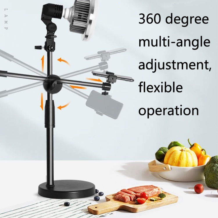 Mobile Phone Live Support Shooting Gourmet Beautification Fill Light Indoor Jewelry Photography Light, Style: 355W Mushroom Lamp + Stand + Overhead Stand - free shipping - PMC TechLife - Order now!