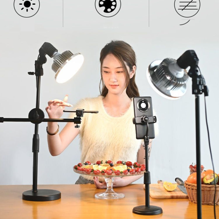 Mobile Phone Live Support Shooting Gourmet Beautification Fill Light Indoor Jewelry Photography Light, Style: 355W Mushroom Lamp + Stand + Overhead Stand - free shipping - PMC TechLife - Order now!