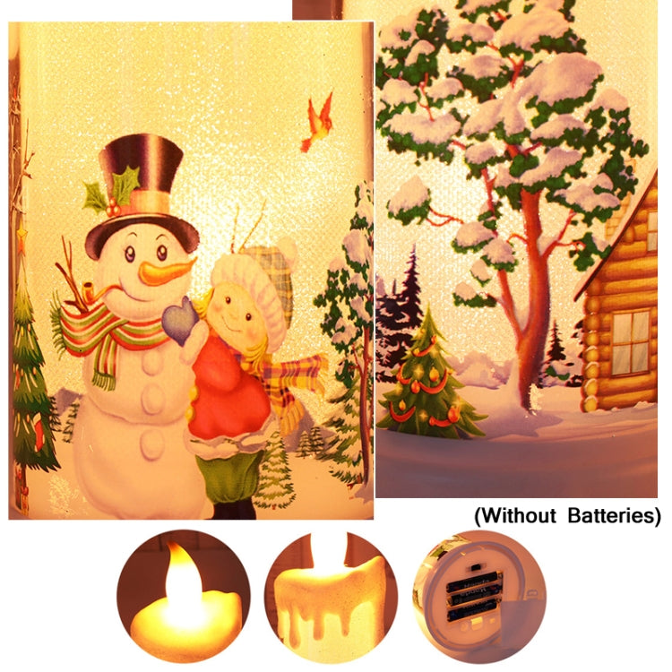 Christmas Decoration Night Light LED Simulation Flame Candle Light(B-Snowman) - Decoration Lamps by PMC TechLife | Online Shopping South Africa | PMC TechLife