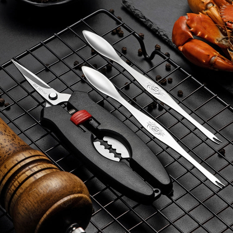 Crab Tool 304 Stainless Steel Crab Fork Crab Scissors Crab Needle,Style: 5 Fork 1 Knife - Gadgets by PMC TechLife | Online Shopping South Africa | PMC TechLife