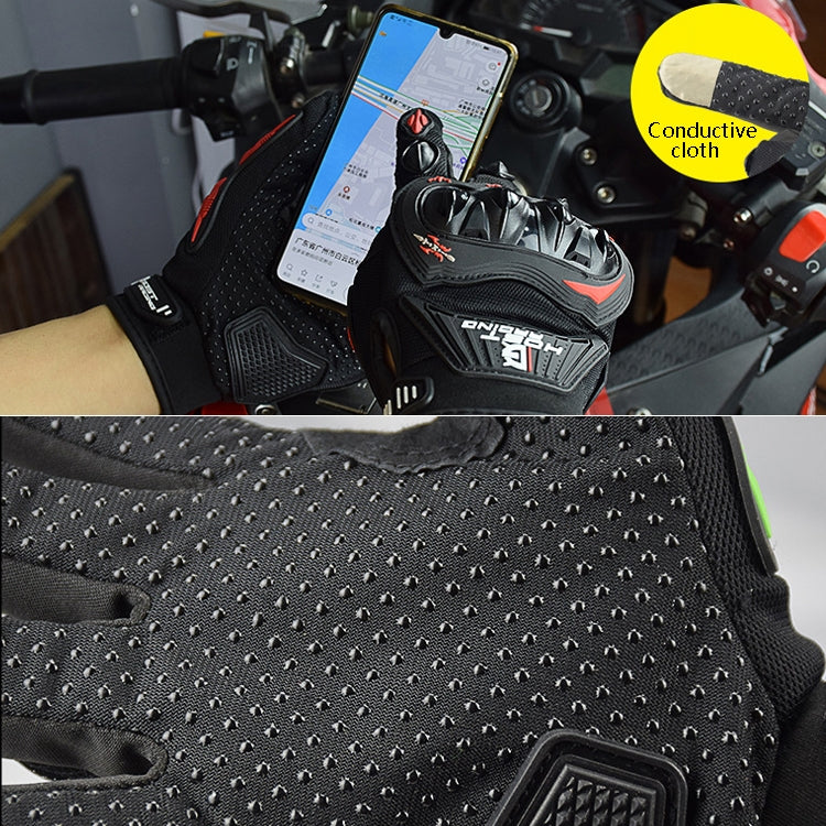 GHOST RACING GR-ST04 Motorcycle Gloves Anti-Fall Full Finger Riding Touch Gloves, Size: L(Red) - Locomotive Gloves by GHOST RACING | Online Shopping South Africa | PMC TechLife | Buy Now Pay Later Mobicred