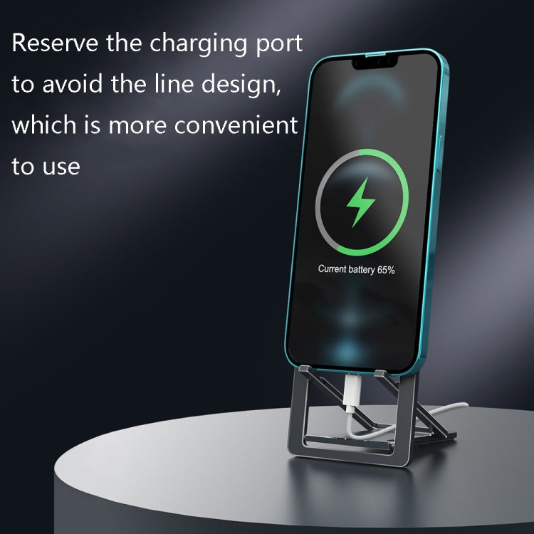 HZ10 Slim Portable Desktop Live Stand Multifunctional Folding Mobile Phone Holder(Silver) - Desktop Holder by PMC TechLife | Online Shopping South Africa | PMC TechLife