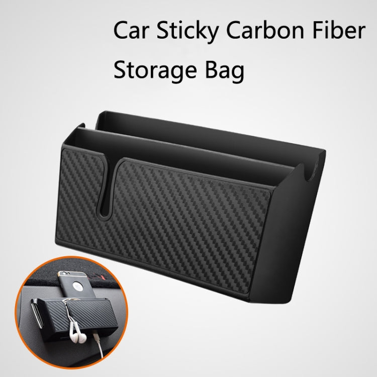DM-020 Car Sticky Carbon Fiber Storage Bag Car Mobile Phone Storage Box Large - free shipping - PMC TechLife - Order now!
