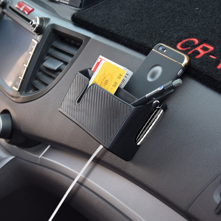 DM-020 Car Sticky Carbon Fiber Storage Bag Car Mobile Phone Storage Box Large - free shipping - PMC TechLife - Order now!