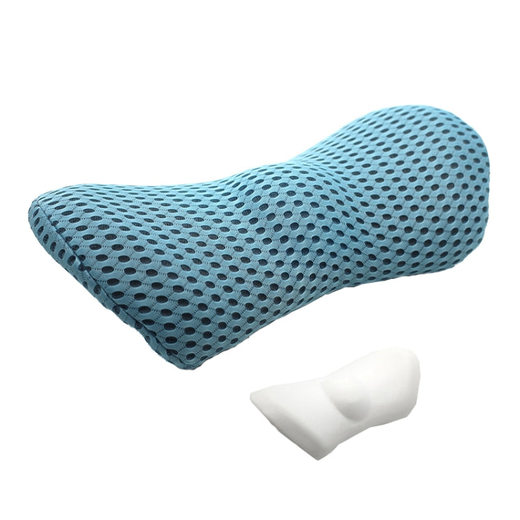 Car Supplies Lumbar Support Memory Foam Car Backrest Lumbar Cushion Seat Cushion Lumbar Pillow, Colour: 4D Grid Blue - Seat Accessories by PMC TechLife | Online Shopping South Africa | PMC TechLife