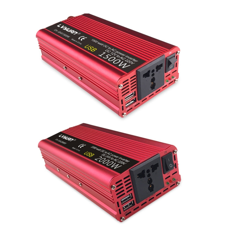 LVYUAN Car Inverter Dual USB Power Converter, Specification: 12V to 220V 2000W AU Plug - Modified Square Wave by PMC TechLife | Online Shopping South Africa | PMC TechLife