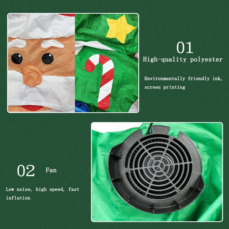 Santa Claus Christmas Tree Snowman Inflatable LED Luminous Christmas Ornaments, US Plug(QM0001-1.5M) - Ornaments by PMC TechLife | Online Shopping South Africa | PMC TechLife