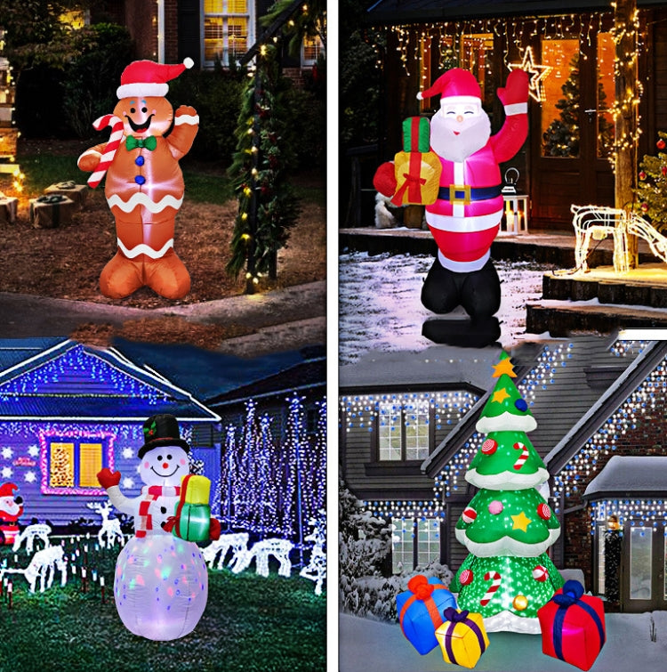 Santa Claus Christmas Tree Snowman Inflatable LED Luminous Christmas Ornaments, US Plug(QM0001-1.5M) - Ornaments by PMC TechLife | Online Shopping South Africa | PMC TechLife