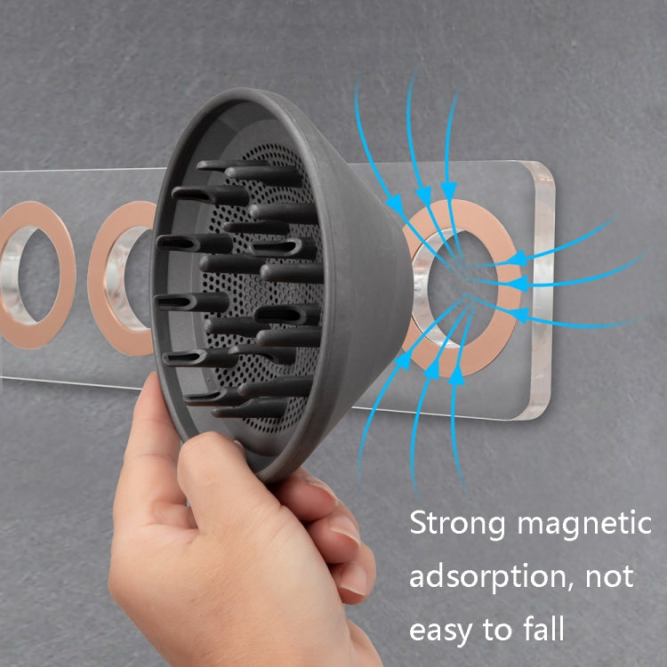 JD01 Punch-Free Hange Acrylic Hair Dryer Storage Bracket For Dyson Hair Dryer(Transparent) - free shipping - PMC TechLife - Order now!