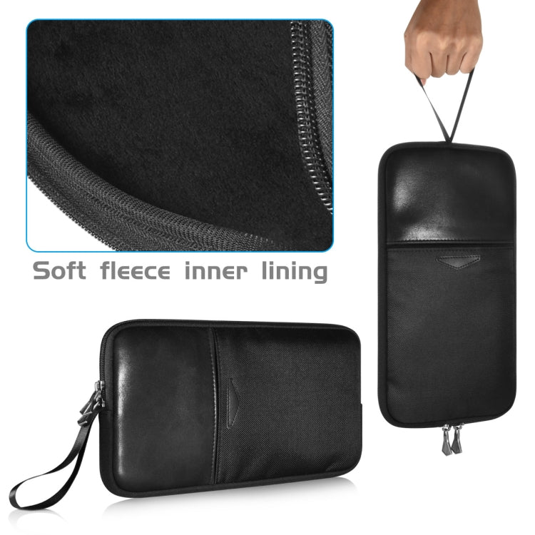 Universal PU Leather + Nylon Waterproof Zipper Portable Keyboard Storage Bag For Apple Wireless Keyboard A1314 & Magic Keyboard A1644(Black) - Digital Storage Bag by PMC TechLife | Online Shopping South Africa | PMC TechLife | Buy Now Pay Later Mobicred