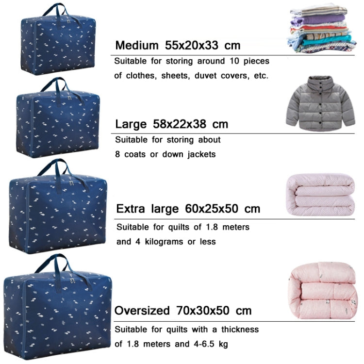 Oxford Cloth Quilt Moisture-Proof & Waterproof Storage Bag Zipper Portable Moving Luggage Bag, Specification: 58x38x22cm(Tibetan Cat) - Storage Bags by PMC TechLife | Online Shopping South Africa | PMC TechLife