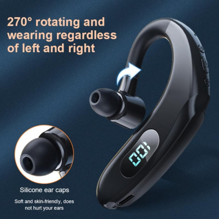 Q20 Bluetooth 5.2 Business Digital Display Sports Earhook Stereo Earphone(Blue) - Bluetooth Earphone by PMC TechLife | Online Shopping South Africa | PMC TechLife