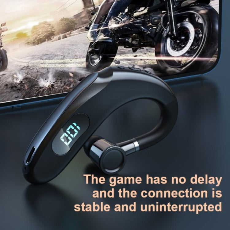 Q20 Bluetooth 5.2 Business Digital Display Sports Earhook Stereo Earphone(Black) - Bluetooth Earphone by PMC TechLife | Online Shopping South Africa | PMC TechLife