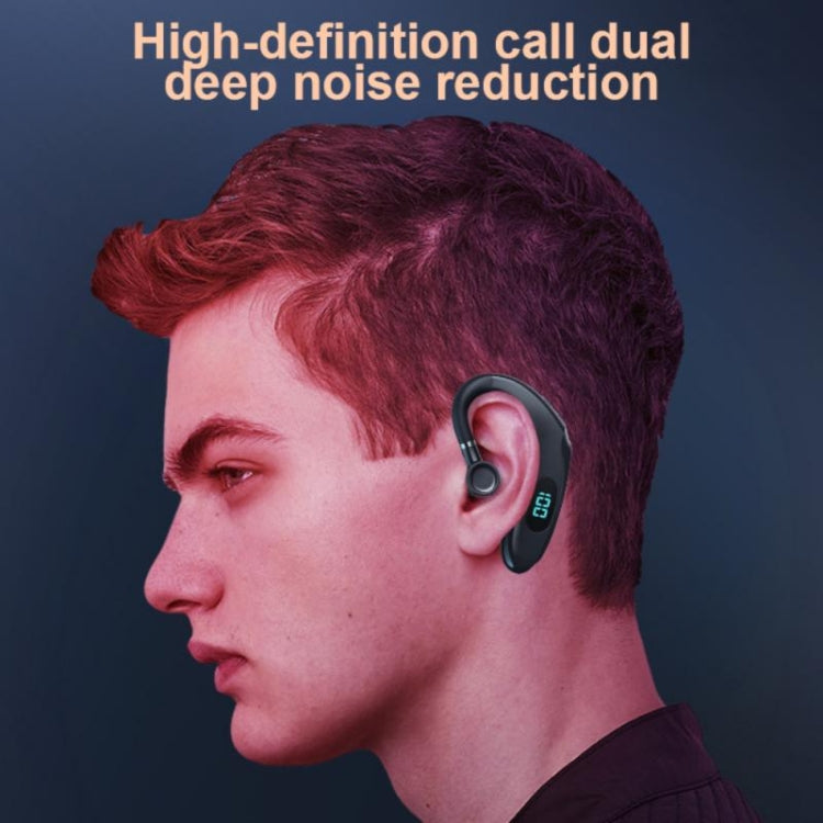 Q20 Bluetooth 5.2 Business Digital Display Sports Earhook Stereo Earphone(White) - Bluetooth Earphone by PMC TechLife | Online Shopping South Africa | PMC TechLife