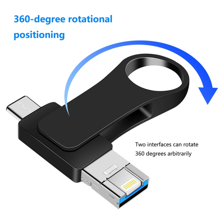 16GB USB 3.0 + 8 Pin + USB-C / Type-C 3 in 1 Mobile Computer Metal U-Disk(Silver) - U Disk & Card Reader by PMC TechLife | Online Shopping South Africa | PMC TechLife