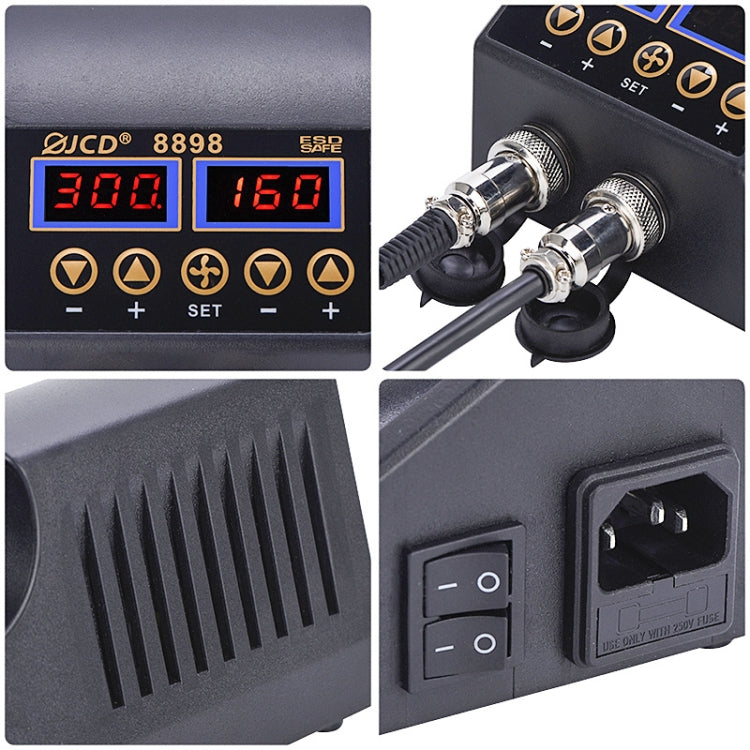 Hot Air Desoldering Station Dual Digital Display Two In One Temperature Control Electric Soldering Iron Soldering Station, EU Plug - Electric Soldering Iron by PMC TechLife | Online Shopping South Africa | PMC TechLife