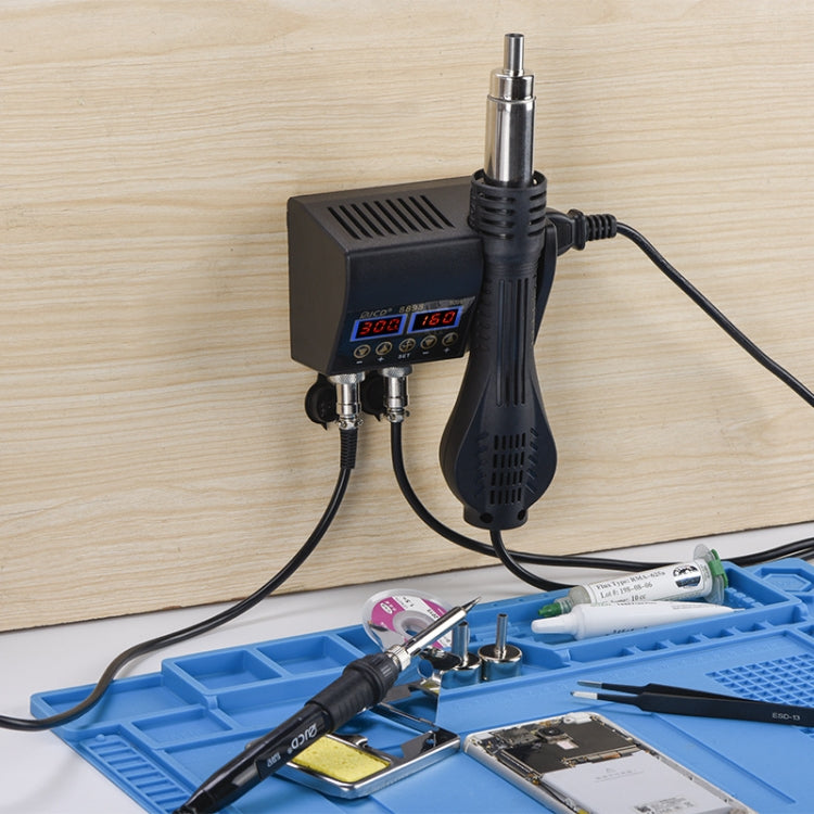 Hot Air Desoldering Station Dual Digital Display Two In One Temperature Control Electric Soldering Iron Soldering Station, EU Plug - Electric Soldering Iron by PMC TechLife | Online Shopping South Africa | PMC TechLife