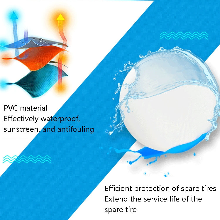 PVC Tire Cover Waterproof And Dust-Proof Car Spare Tire Cover, Size: 16 inch - Window Foils & Solar Protection by PMC TechLife | Online Shopping South Africa | PMC TechLife | Buy Now Pay Later Mobicred