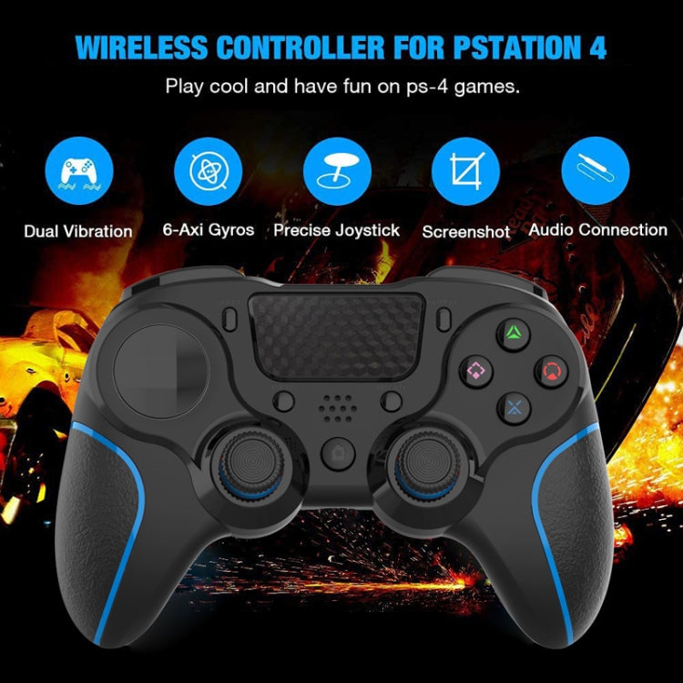 MB-P913 PC Six-Axis Somatosensory Back Key Programming Dual Vibration Bluetooth Gamepad For PS4 Pro(Red Black) - Gamepads by PMC TechLife | Online Shopping South Africa | PMC TechLife