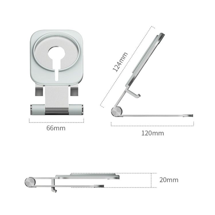 Magsafe Wireless Charging Stand Aluminum Alloy Folding Desktop Live Bracket(Dark Gray) - Desktop Holder by PMC TechLife | Online Shopping South Africa | PMC TechLife