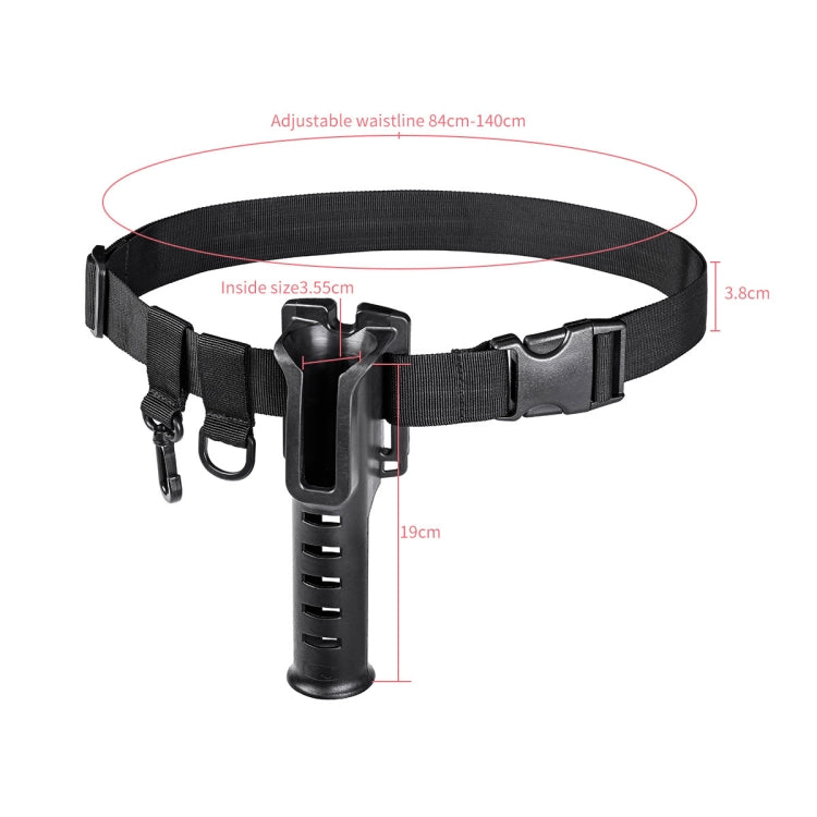 Fishing Rod Waist Belt Rod Holder Fishing Rod Waist Support(28157-B Black) - Fishing Rods & Accessories by PMC TechLife | Online Shopping South Africa | PMC TechLife