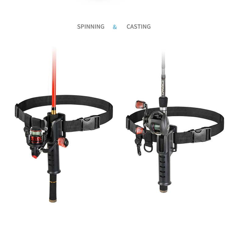 Fishing Rod Waist Belt Rod Holder Fishing Rod Waist Support(28157-B Black) - Fishing Rods & Accessories by PMC TechLife | Online Shopping South Africa | PMC TechLife