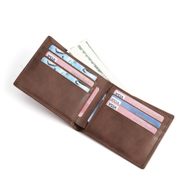 Vintage PU Leather Men Lettering Wallet(02 To Grandson) - Wallets by PMC TechLife | Online Shopping South Africa | PMC TechLife | Buy Now Pay Later Mobicred