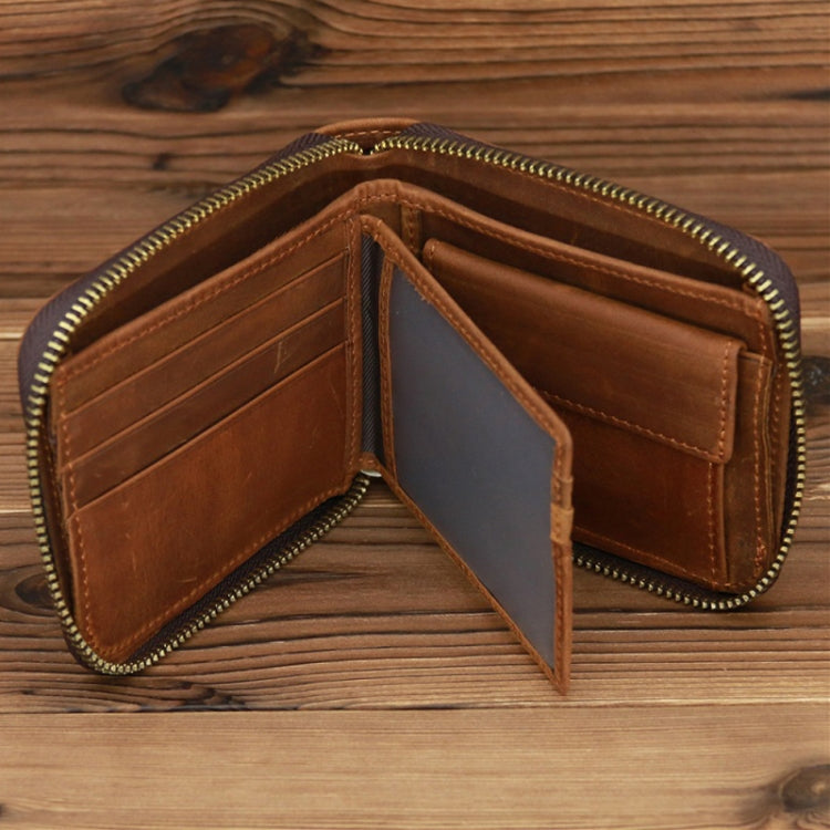 9039 RFID Antimagnetic Leather Zipper Wallet(Vertical 2) - free shipping - PMC TechLife - Order now!