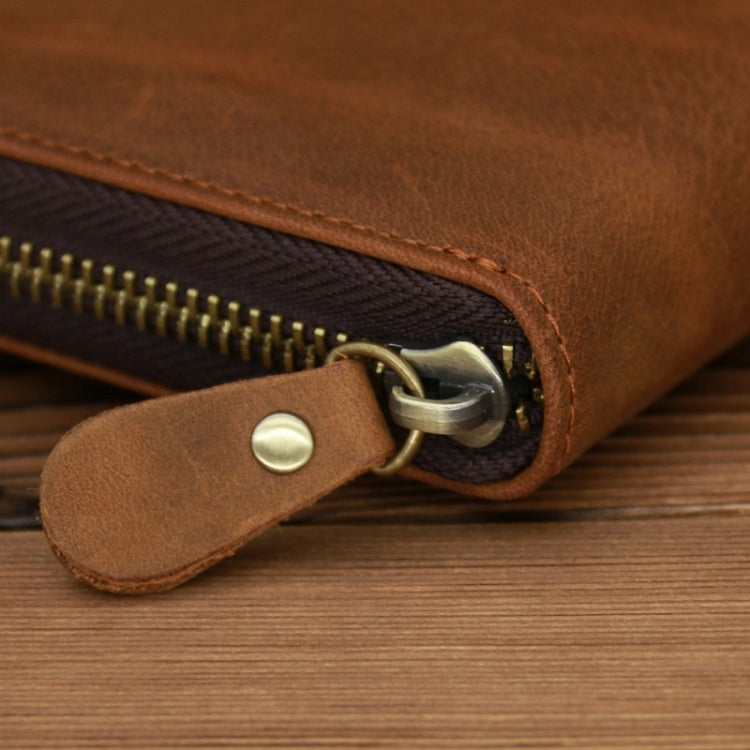 9039 RFID Antimagnetic Leather Zipper Wallet(Vertical 2) - free shipping - PMC TechLife - Order now!