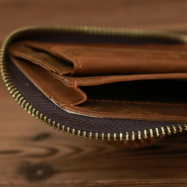 9039 RFID Antimagnetic Leather Zipper Wallet(Horizontal 3) - free shipping - PMC TechLife - Order now!