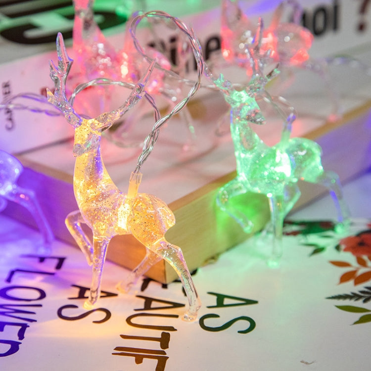 Christmas Elk String Lights Holiday Decoration, Spec: 1.5m 10 LEDs Battery Box(Colorful Light) - Decoration Lamps by PMC TechLife | Online Shopping South Africa | PMC TechLife