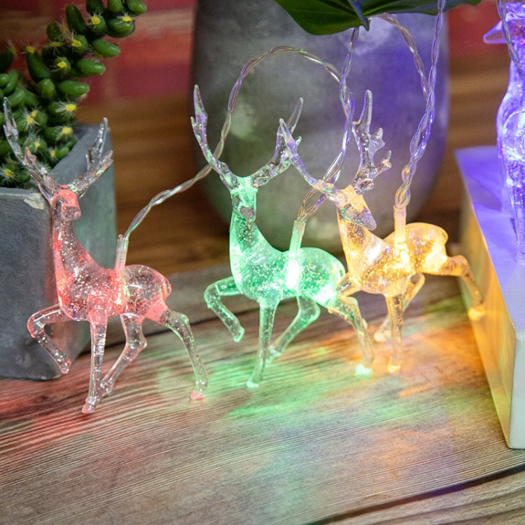 Christmas Elk String Lights Holiday Decoration, Spec: 1.5m 10 LEDs Battery Box(Colorful Light) - Decoration Lamps by PMC TechLife | Online Shopping South Africa | PMC TechLife