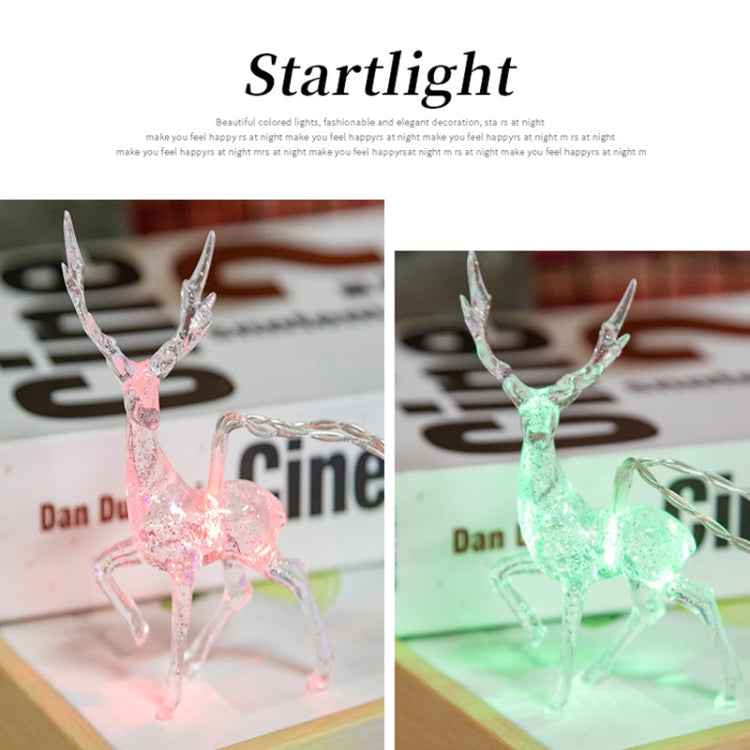 Christmas Elk String Lights Holiday Decoration, Spec: 1.5m 10 LEDs Battery Box(Colorful Light) - Decoration Lamps by PMC TechLife | Online Shopping South Africa | PMC TechLife
