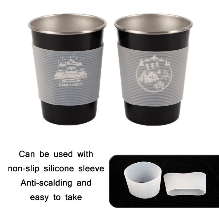 4 PCS / Set Outdoor Picnic Stainless Steel Cup With Storage Bag (White) - Cookwares & Tablewares by PMC TechLife | Online Shopping South Africa | PMC TechLife | Buy Now Pay Later Mobicred