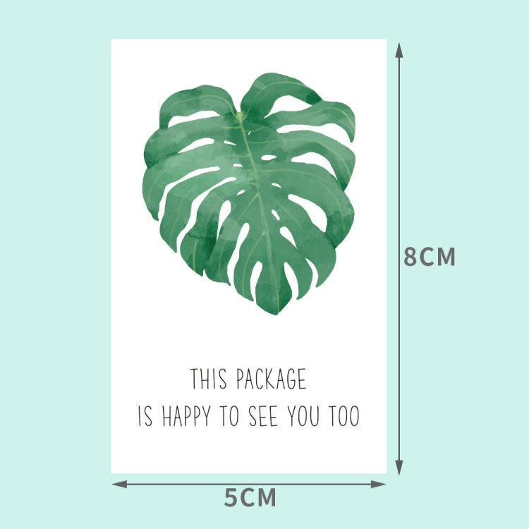 4 Packs 50 Sheets/Pack  Green Leaf Rectangular Stickers Gift Box Sealing Stickers(A3) - Sticker & Tags by PMC TechLife | Online Shopping South Africa | PMC TechLife