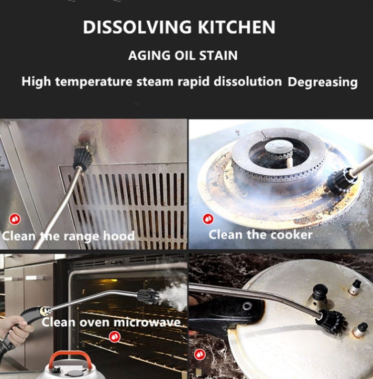 Steam Cleaner High Temperature Sterilization Cleaning Machine with 1L Water Tank 220V EU Plug(Orange) - free shipping - PMC TechLife - Order now!