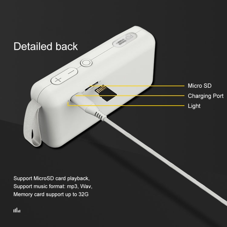 DoRealMe F0 TWS Mini Graffiti Bluetooth Speaker Support FM / TF Card(White) - Mini Speaker by PMC TechLife | Online Shopping South Africa | PMC TechLife