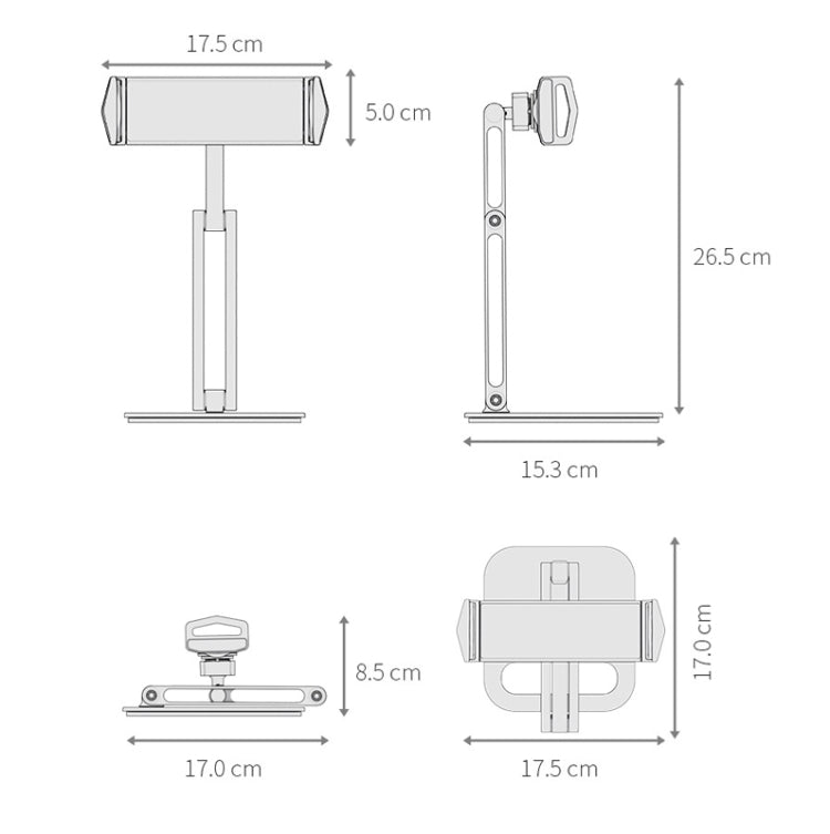 Boneruy P47 Tablet Computer Stand Desktop Mobile Phone Stand(White) - free shipping - PMC TechLife - Order now!