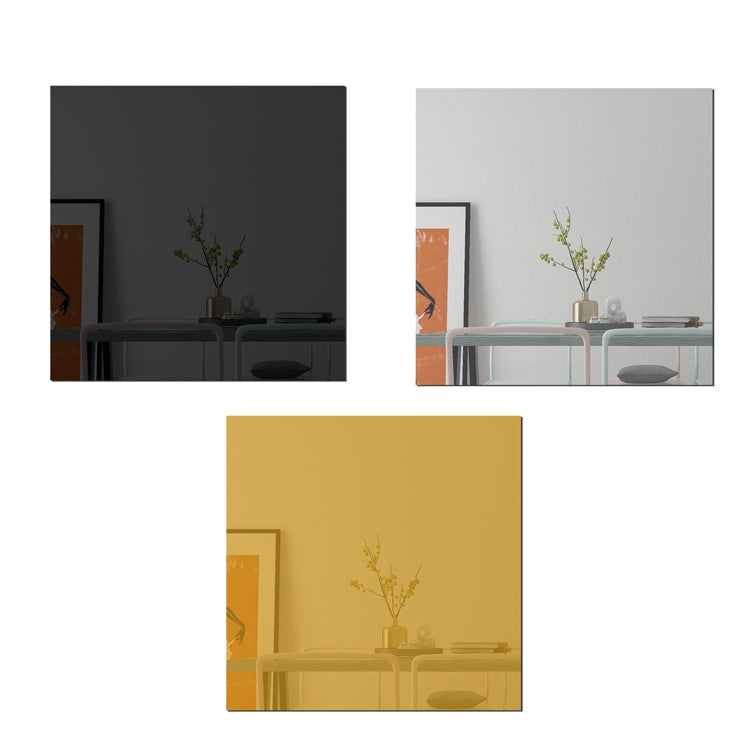 Ym300 16 PCS / Set Home Personal Wall Stickers DIY Acrylic Wall Decorative Mirror(Quartet Silver) - Decorative Mirrors by PMC TechLife | Online Shopping South Africa | PMC TechLife