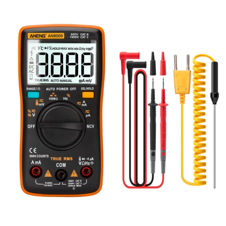 ANENG AN8009 NVC Digital Display Multimeter, Specification: Standard(Orange) - free shipping - PMC TechLife - Order now!