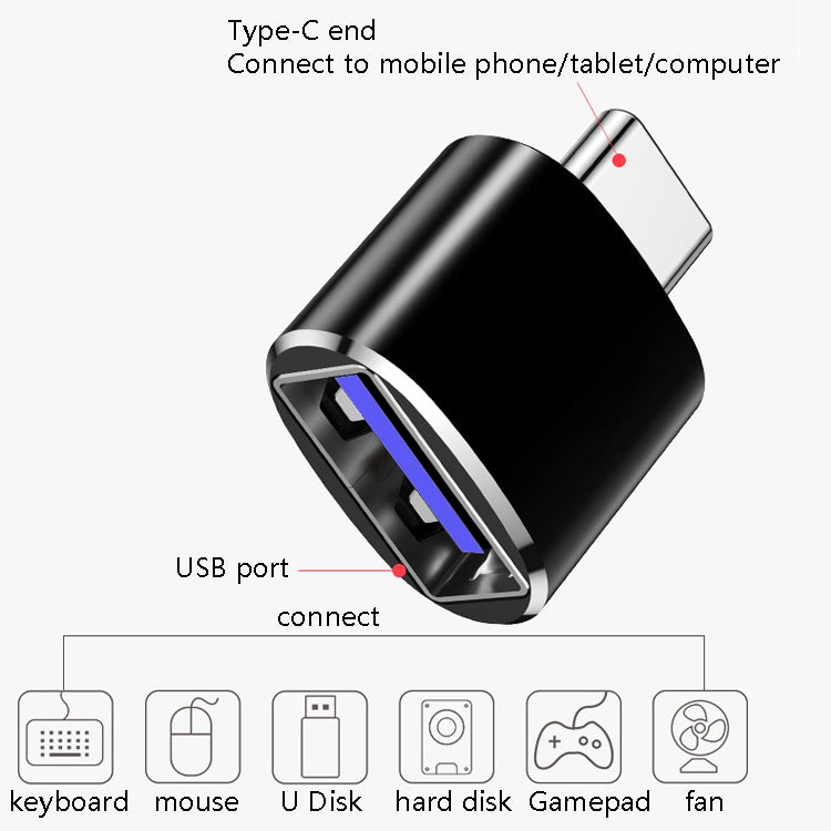 10 PCS USB 3.0 Female to USB-C / Type-C Male OTG Adapter(Silver) - OTG Adapter by PMC TechLife | Online Shopping South Africa | PMC TechLife | Buy Now Pay Later Mobicred