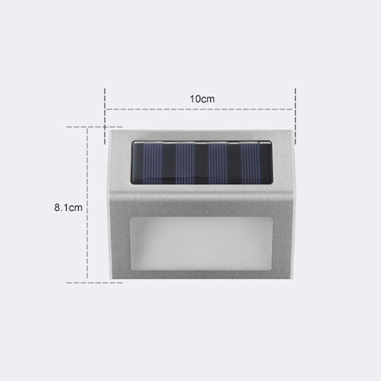 6 LED Solar Stainless Steel Stair Ladder Lamp Wall Light(Warm Light) - LED Street Light by PMC TechLife | Online Shopping South Africa | PMC TechLife