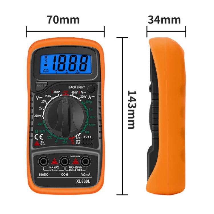 ANENG XL830L Multi-Function Digital Display High-Precision Digital Multimeter, Specification: Standard+10A Extra Tip Pen(Green) - free shipping - PMC TechLife - Order now!