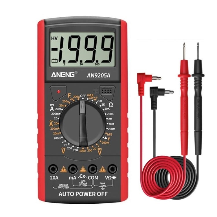 ANENG Automatic High-Precision Intelligent Digital Multimeter, Specification: AN9205A(Red) - free shipping - PMC TechLife - Order now!