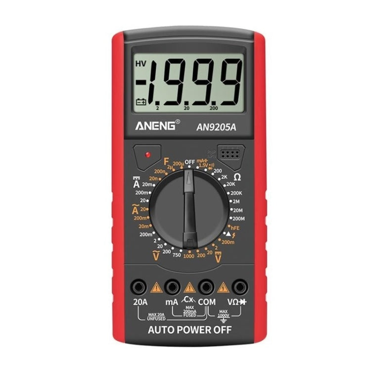 ANENG Automatic High-Precision Intelligent Digital Multimeter, Specification: AN9205A(Red) - free shipping - PMC TechLife - Order now!